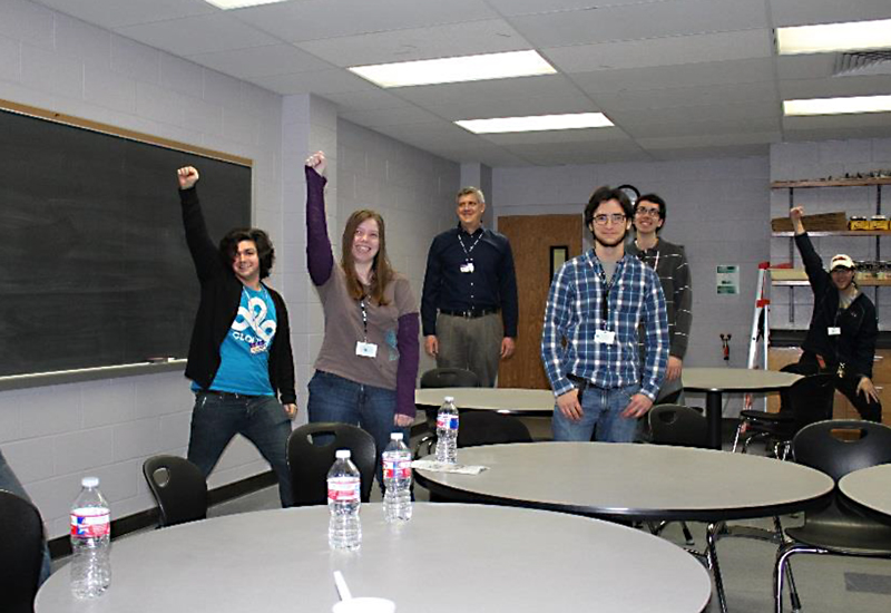 The community involvement small group dances the day away!