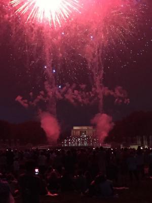 Fireworks Over the Lincoln Memorial