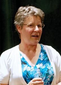 Jocelyn Bell Burnell delivers her  plenary talk, “Reflections on the predicted end of the world in December 2012.”  Photo by Ken Cole.