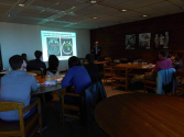 The plenary speaker, Prof. Ronald Kumon, Associate Professor of Physics at Kettering University, spoke about his research on targeted cancer treatment.