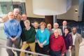 Many SPS and Sigma Pi Sigma Officers, past and present, attended PhysCon. (L to R) Brad Conrad, Steve Feller, Jack Hehn, Earl Blodgett, Toni Sauncy, Ann Viano, Bill DeGraffenreid, Ed Neuenschwander, Ken Ford, Gary White, DJ Wagner, and Willie Rockward. Photo courtesy of Ken Cole